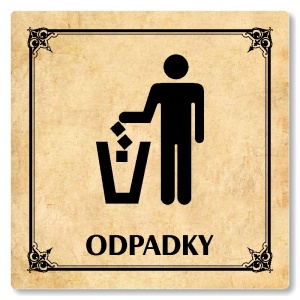 Odpadky, 80x80mm, pergamen, Nebraska
